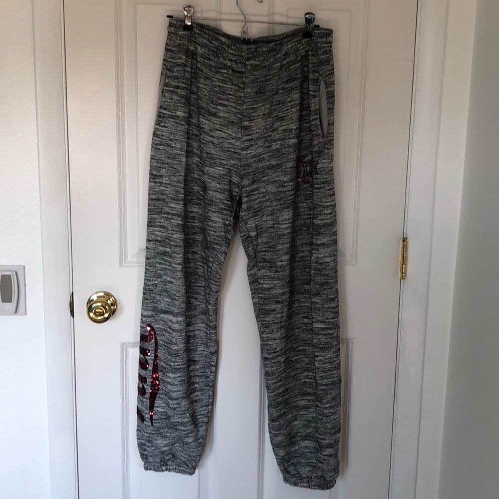 PINK Gray Sweat pants